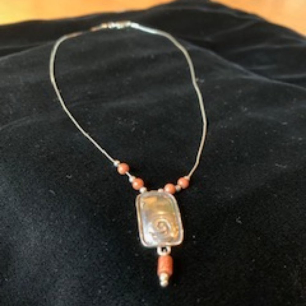 Vintage Silpada Etched Necklace